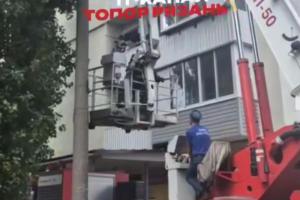 В Рязани на улице Советской Армии произошел пожар