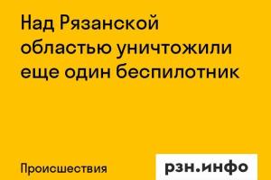 Над Рязанской областью уничтожили еще один беспилотник