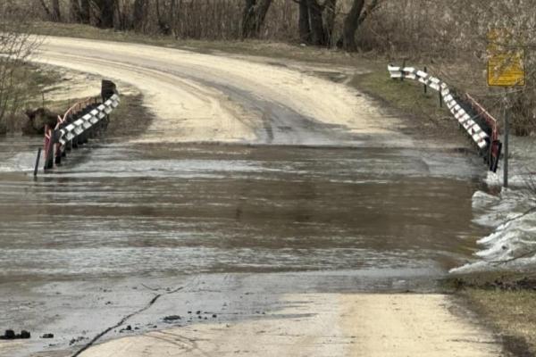 В Рязанской области еще один мост ушел под воду